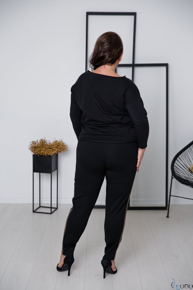  Czarne Spodnie DIFENT Plus Size