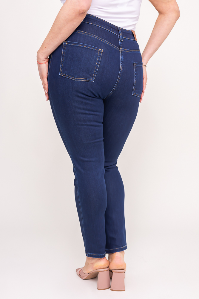 Granatowe Spodnie jeansowe PERVENI